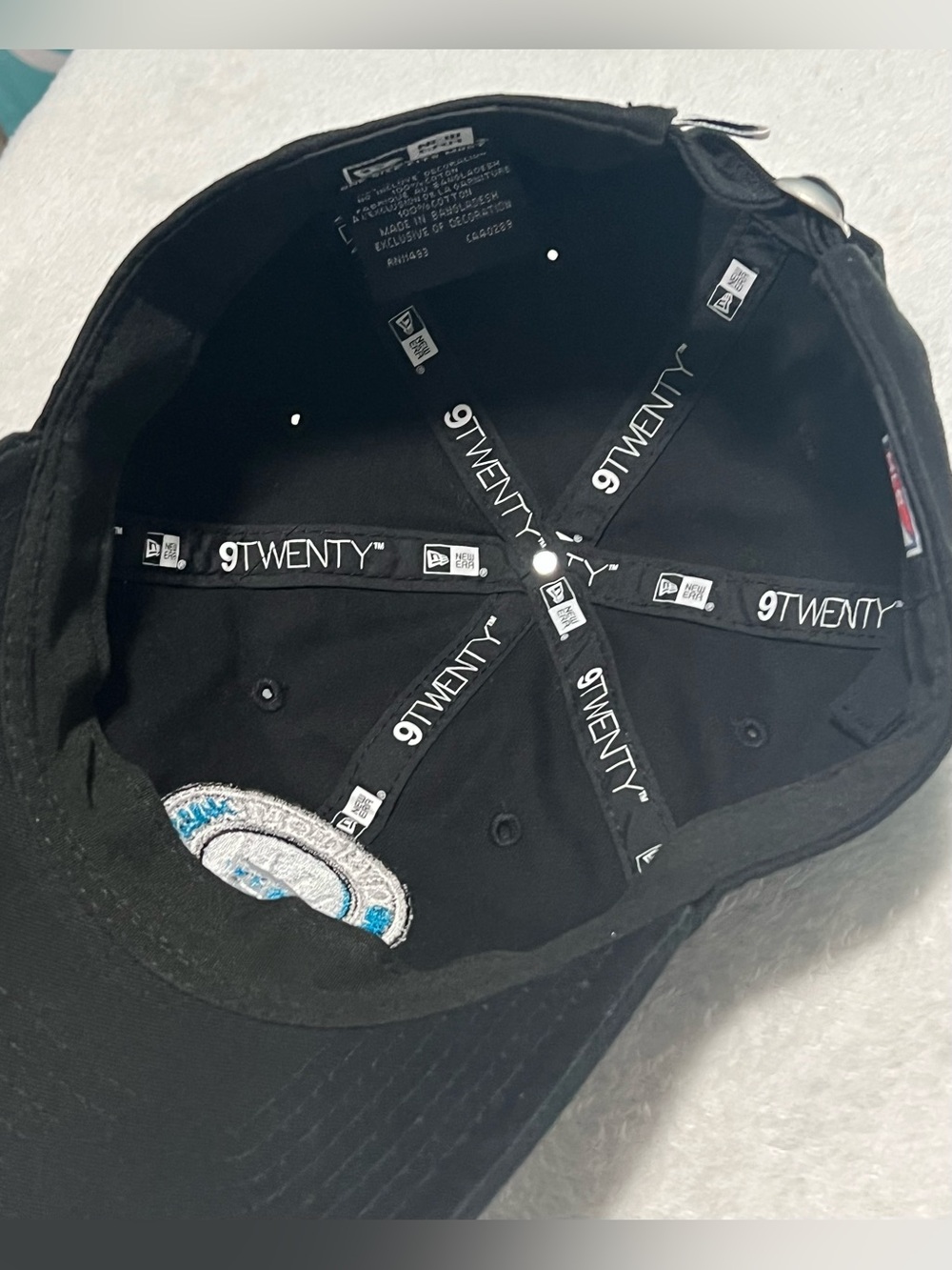 New Era Charlotte Football Club Black Hat with Teal and White Logo - Picture 9 of 13
